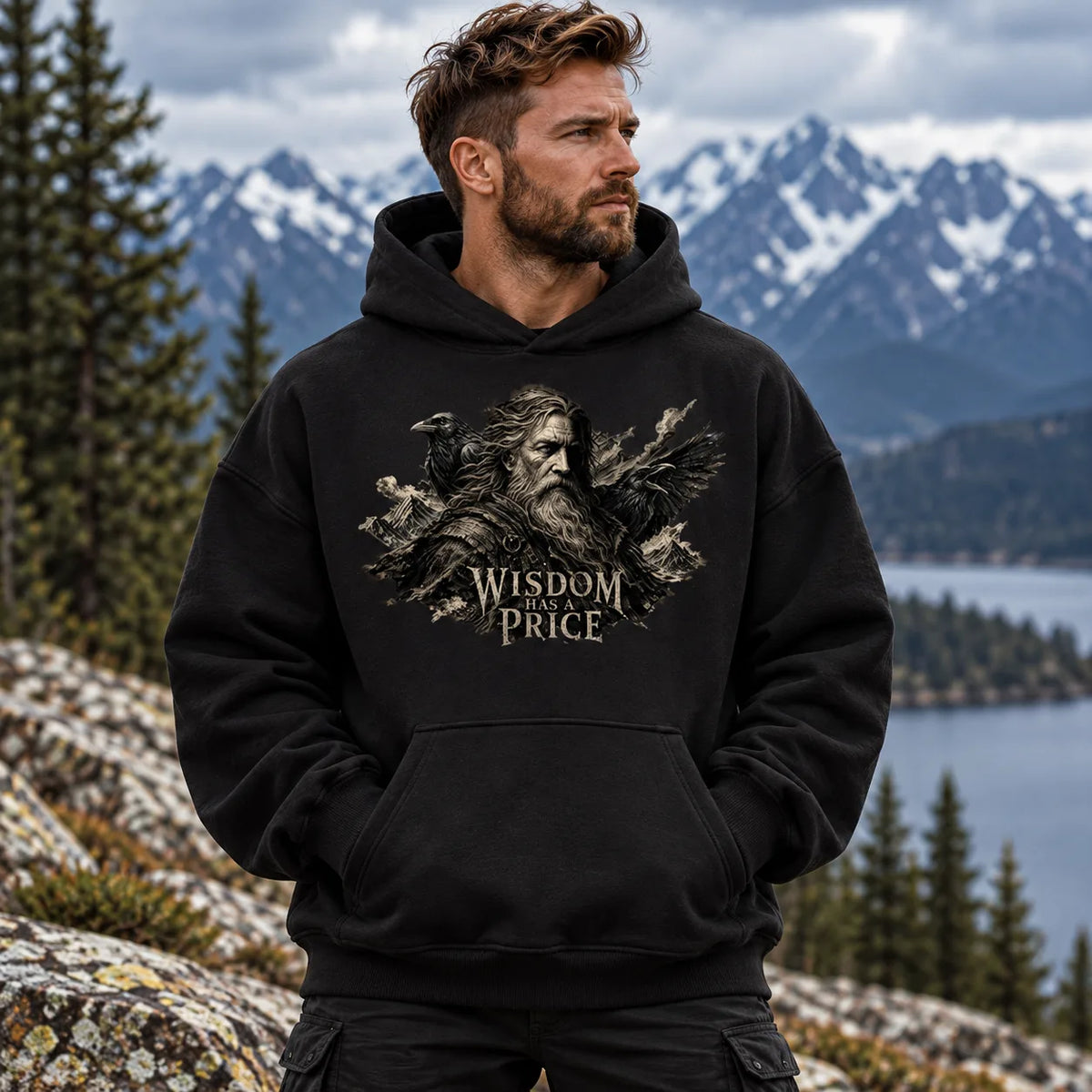 Wisdom Has a Price – Nordic Oversized Hoodie