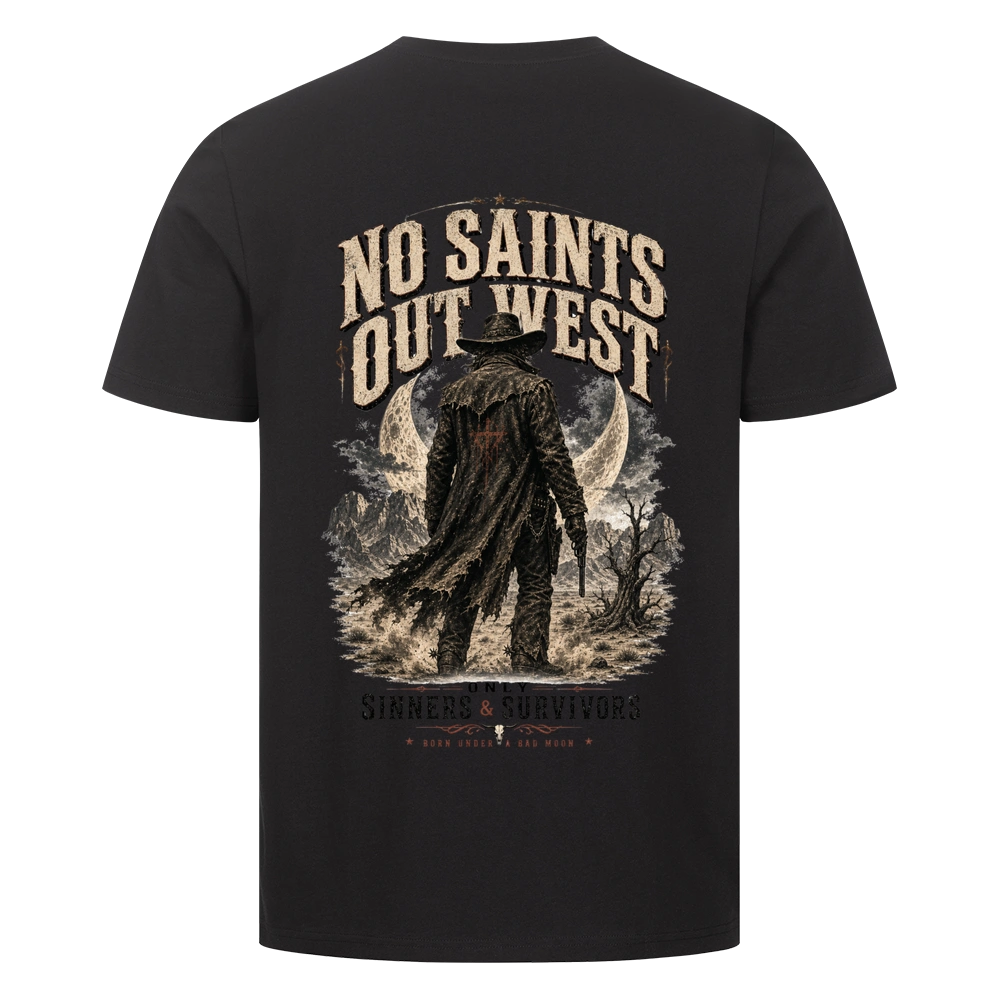 NO SAINTS OUT WEST – Premium T-Shirt  FÐR