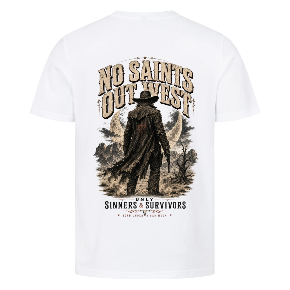 NO SAINTS OUT WEST – Premium T-Shirt  FÐR