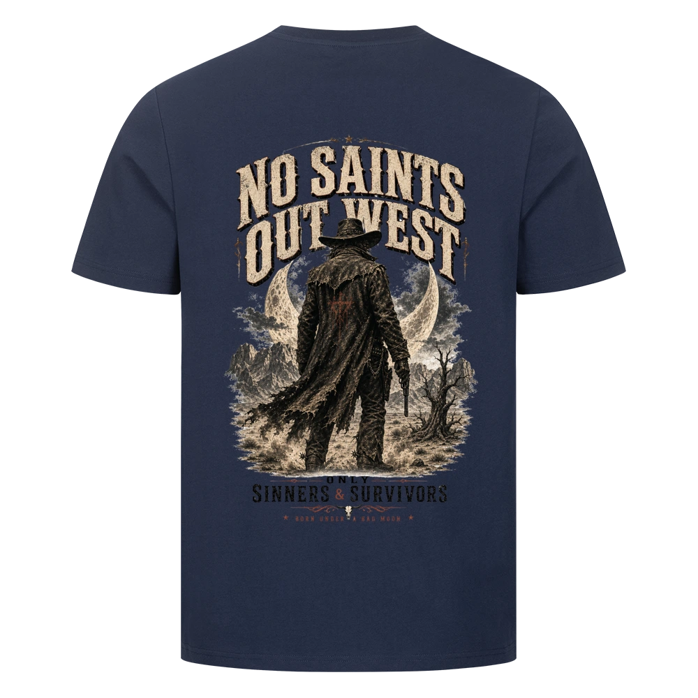 NO SAINTS OUT WEST – Premium T-Shirt  FÐR