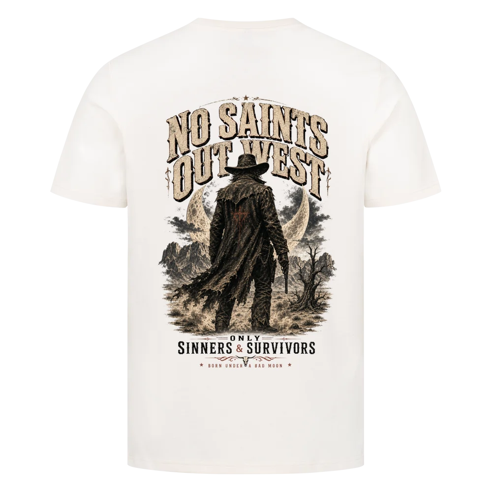 NO SAINTS OUT WEST – Premium T-Shirt  FÐR