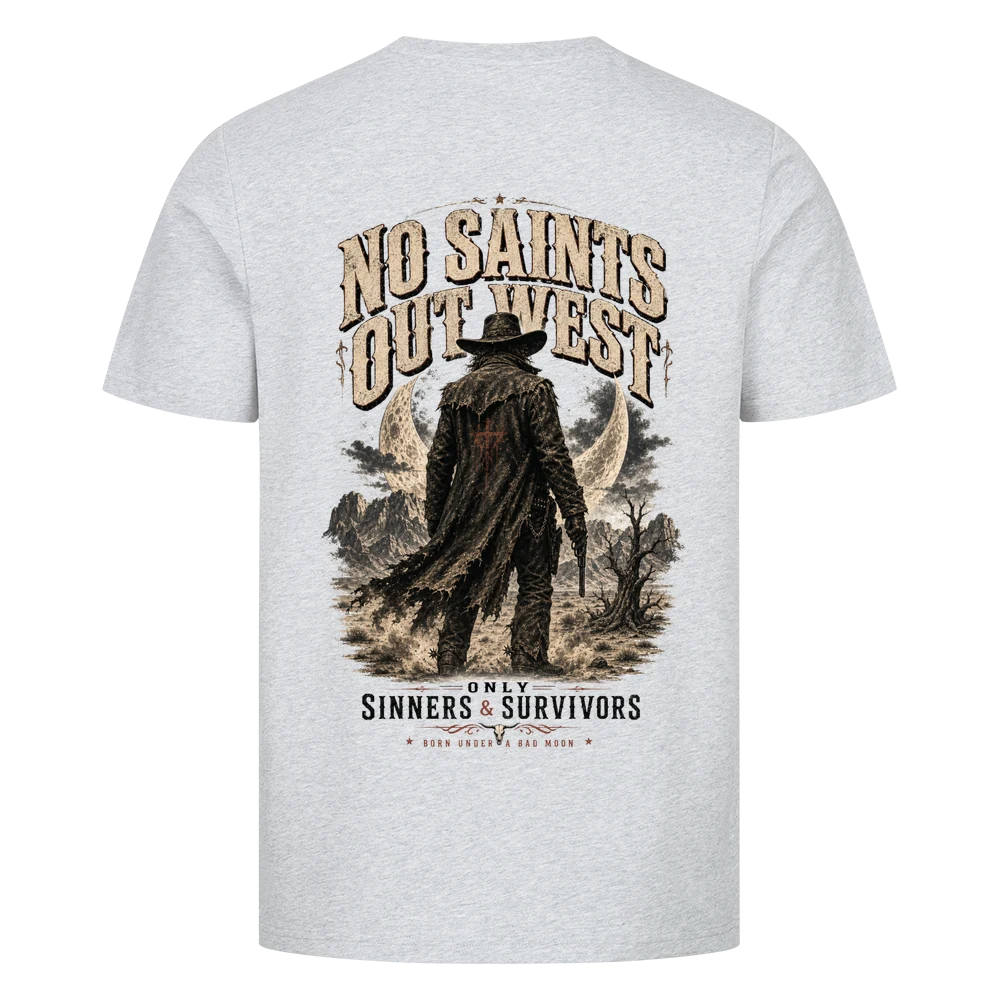 NO SAINTS OUT WEST – Premium T-Shirt  FÐR