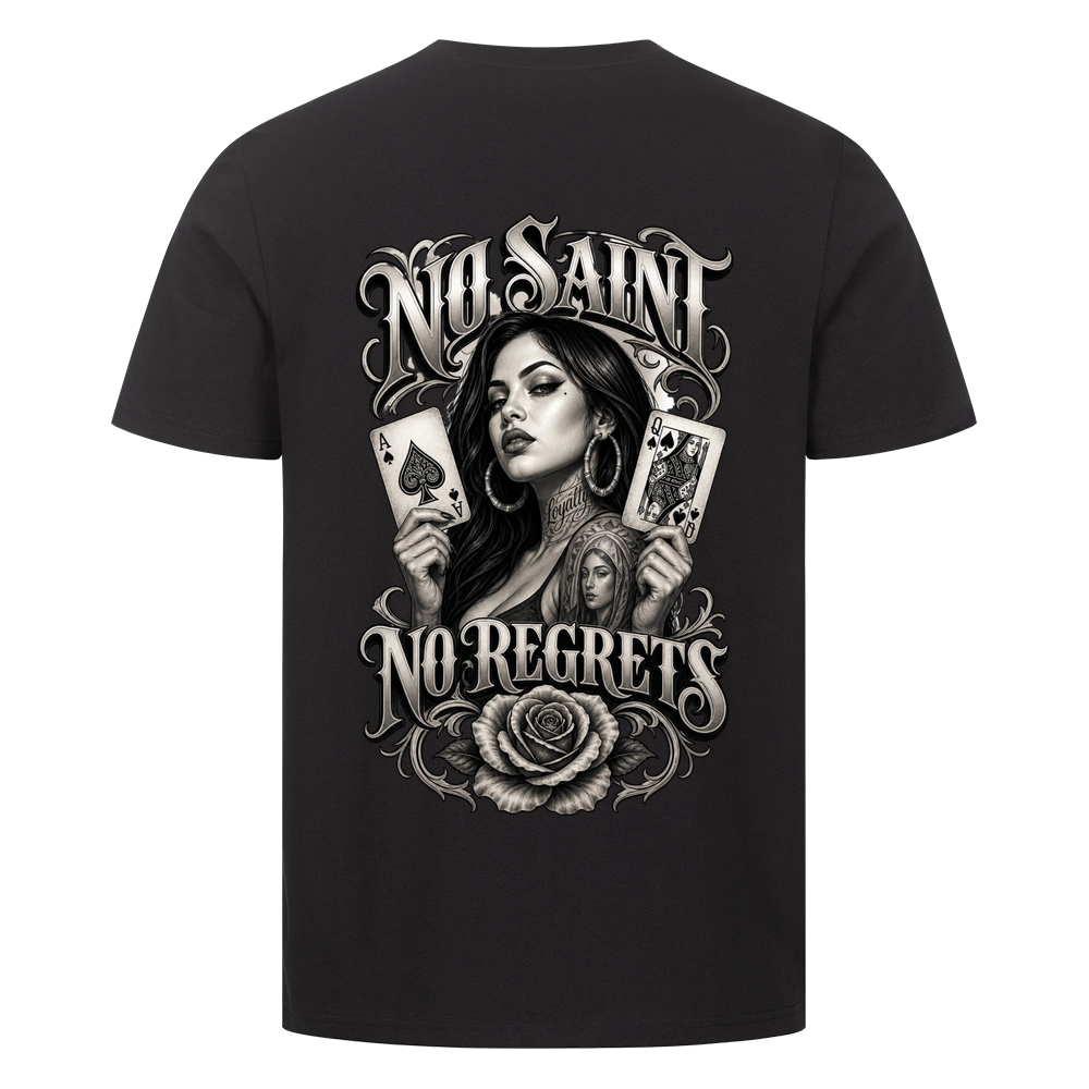 FRIÐUR No Saint No Regrets – Regular Fit T-Shirt