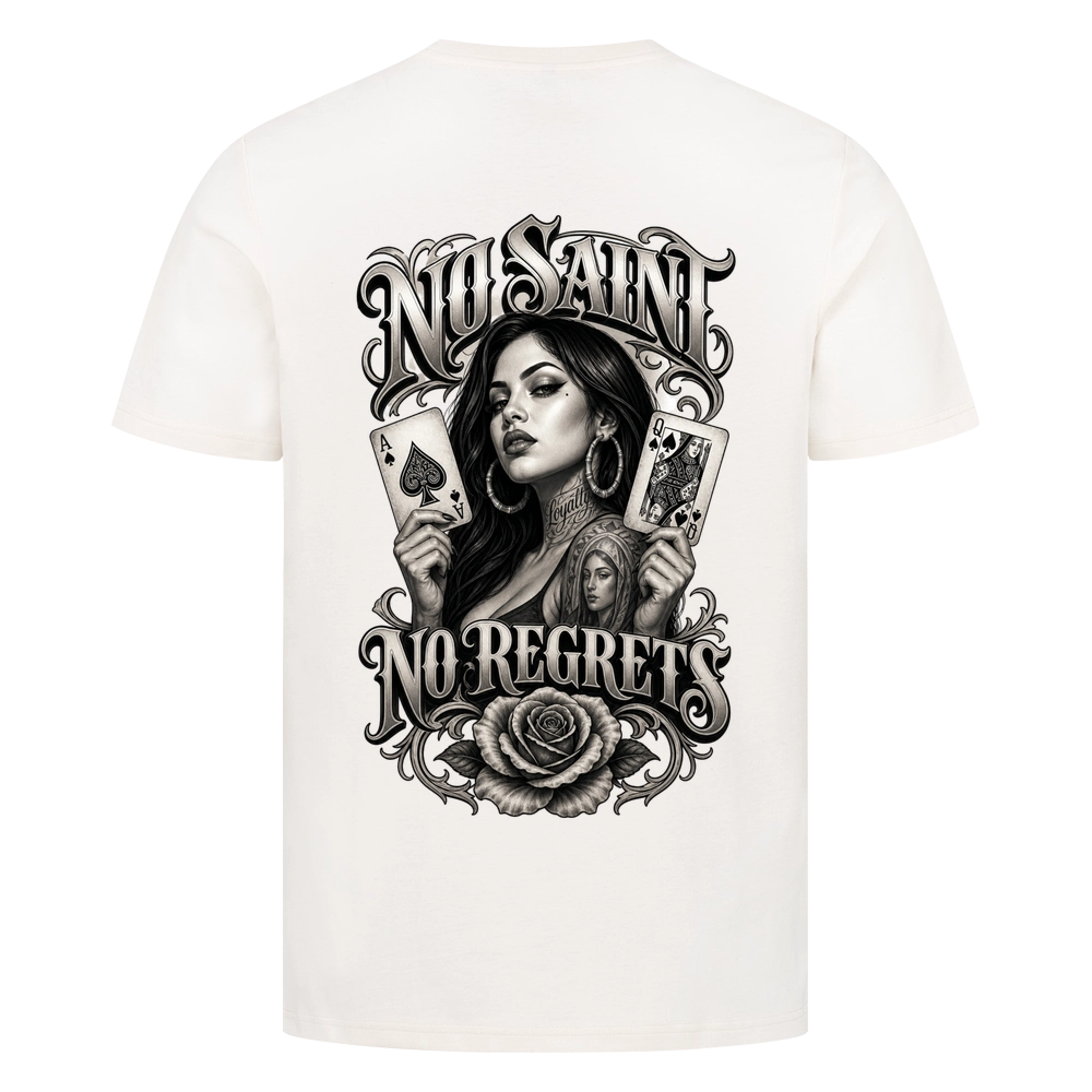 FRIÐUR No Saint No Regrets – Regular Fit T-Shirt