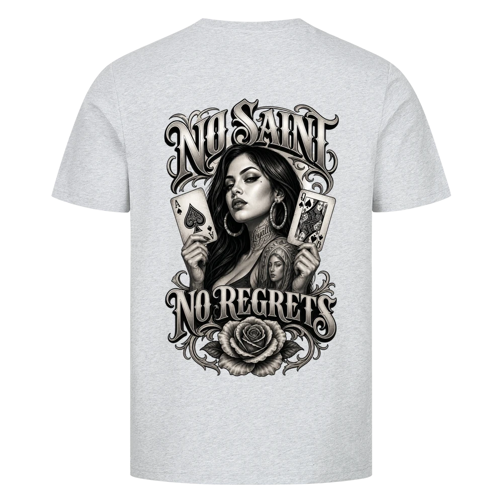 FRIÐUR No Saint No Regrets – Regular Fit T-Shirt