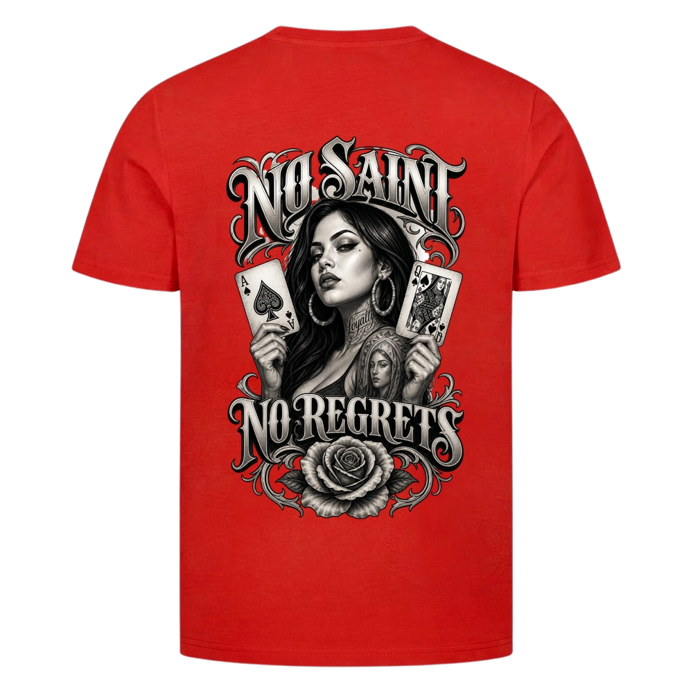 FRIÐUR No Saint No Regrets – Regular Fit T-Shirt