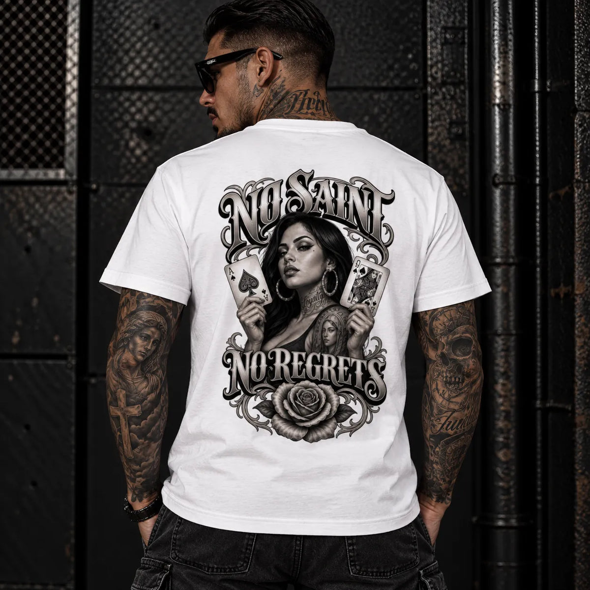 FRIÐUR No Saint No Regrets – Regular Fit T-Shirt