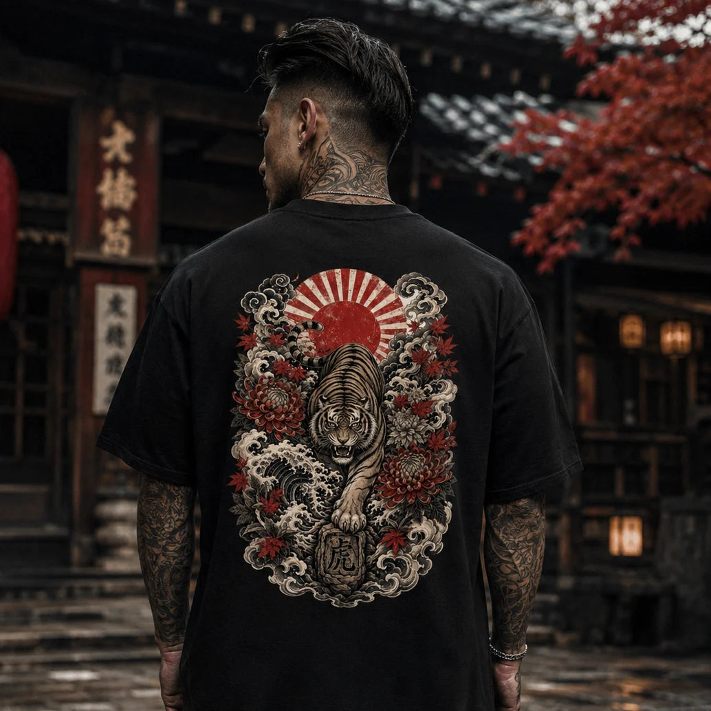 Rising Tiger – VACANCY Oversized Shirt 240gsm | FRIÐUR Japanese Collection