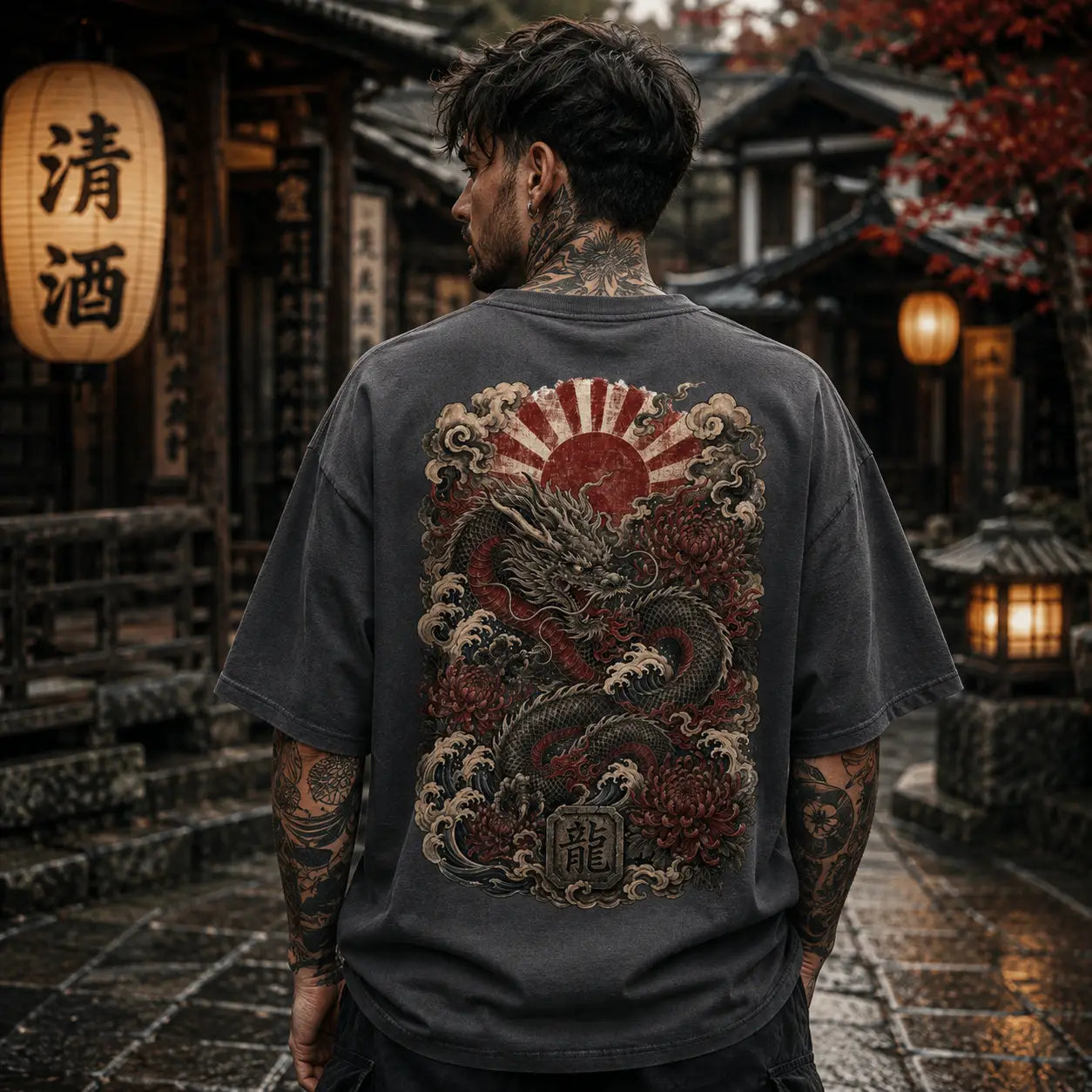 Rising Dragon – VACANCY Oversized Shirt 240gsm | FÐR // TOKYO UNDERGROUND