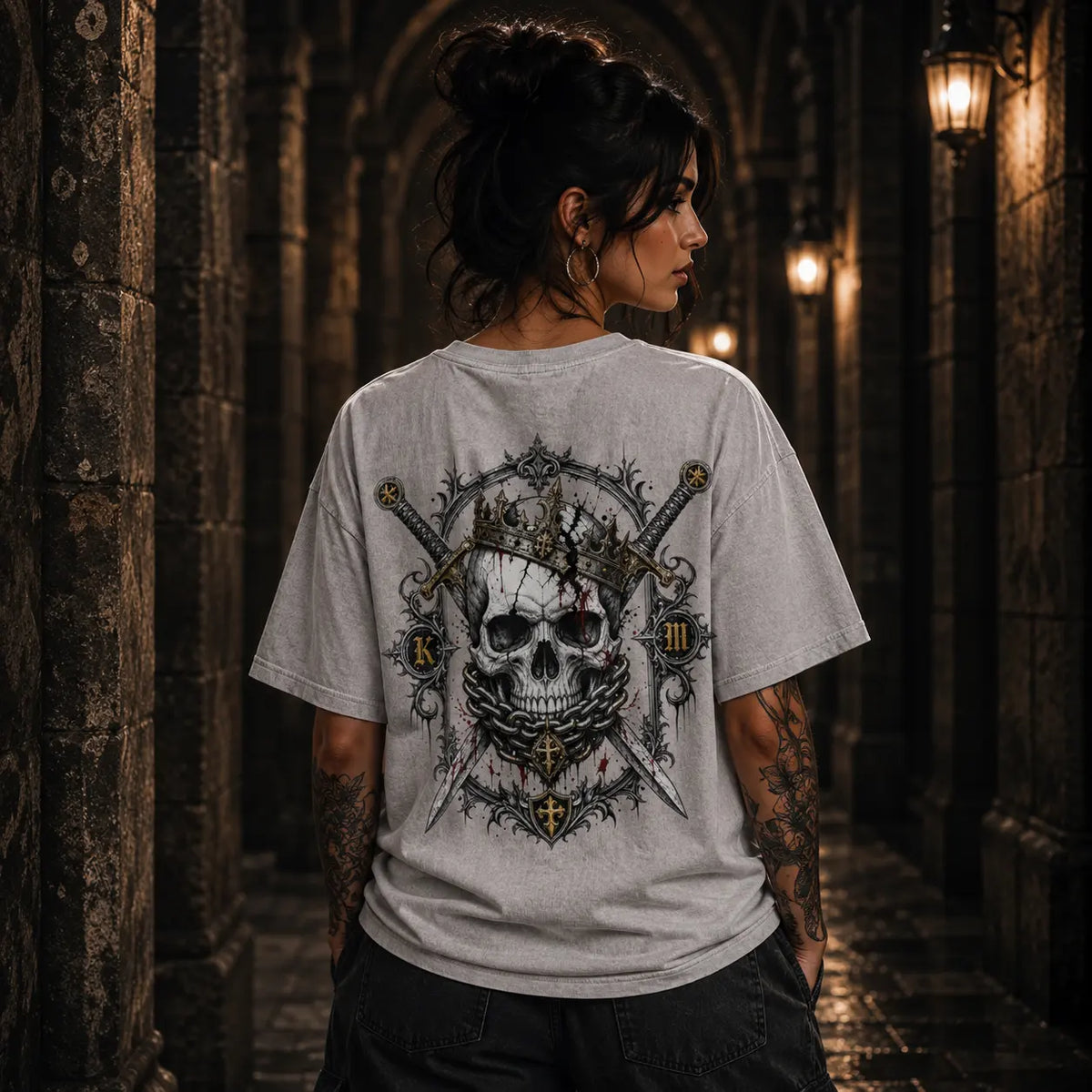 CROWNED IN CHAOS – VACANCY Oversized Shirt 240gsm | FRIÐUR