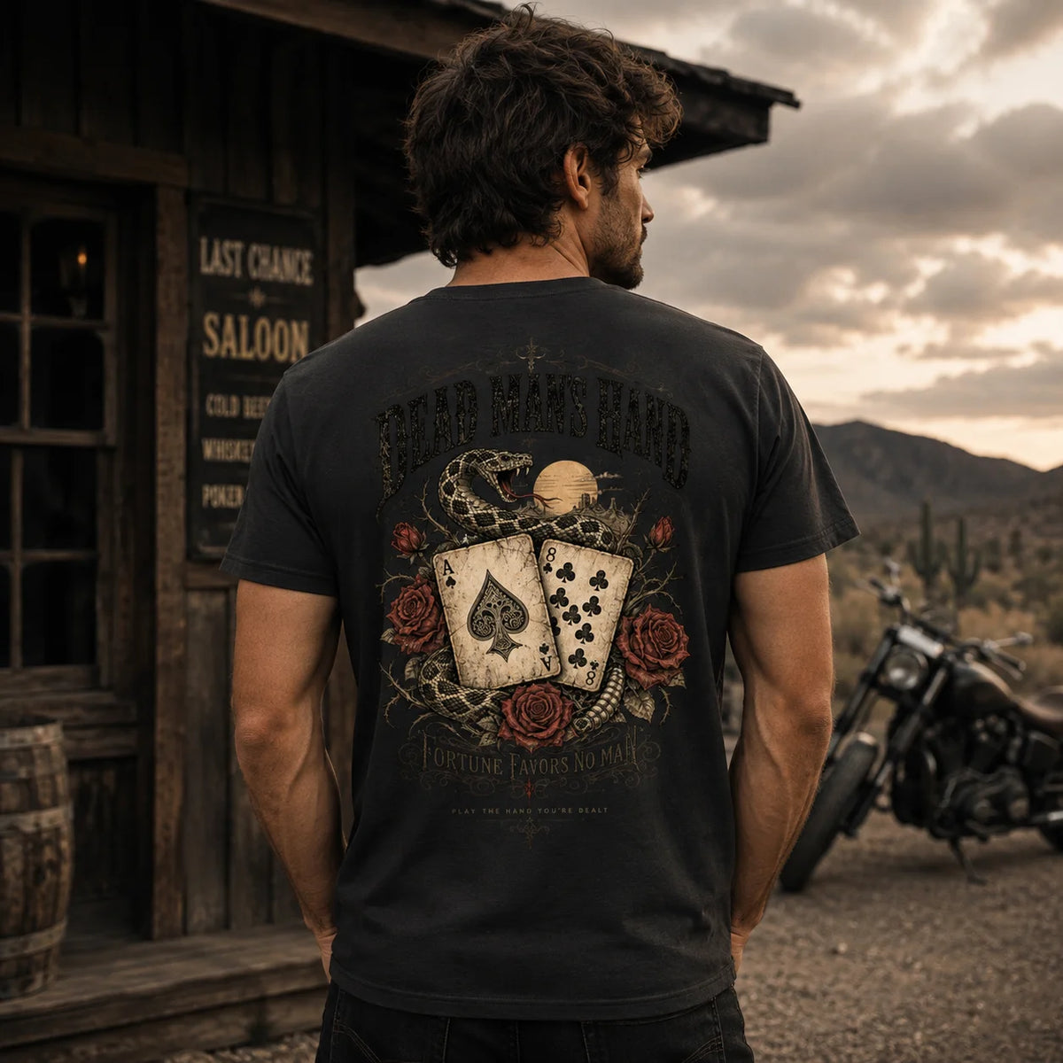 DEAD MAN'S HAND – Premium T-Shirt  FÐR