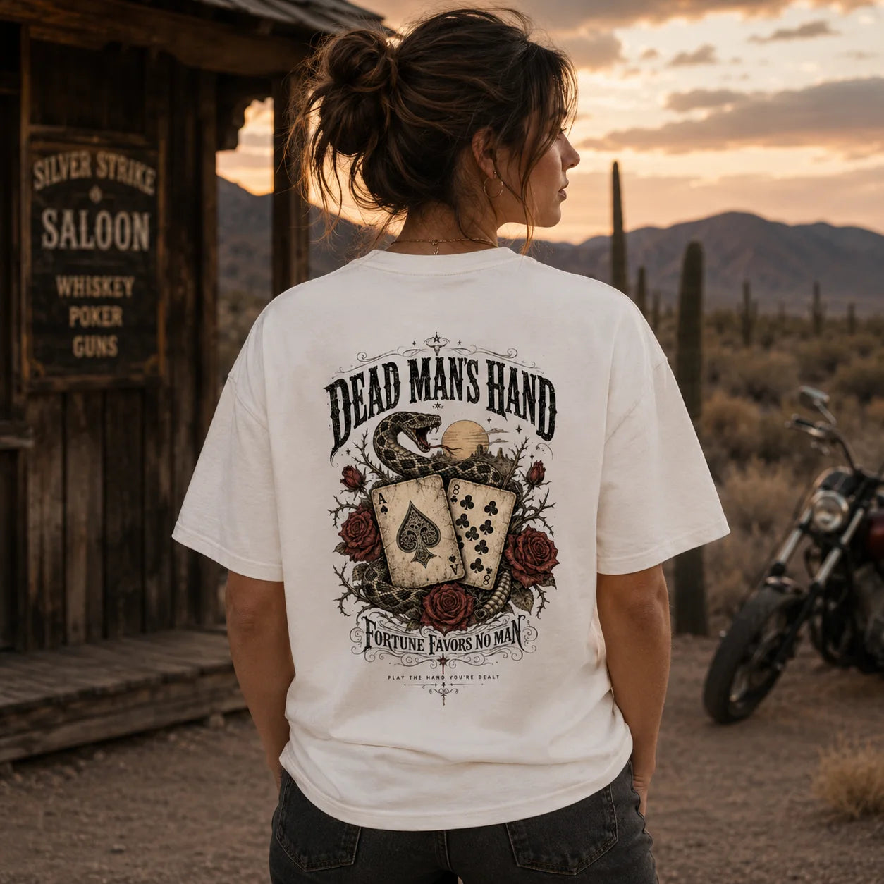 DEAD MAN'S HAND – Premium T-Shirt  FÐR