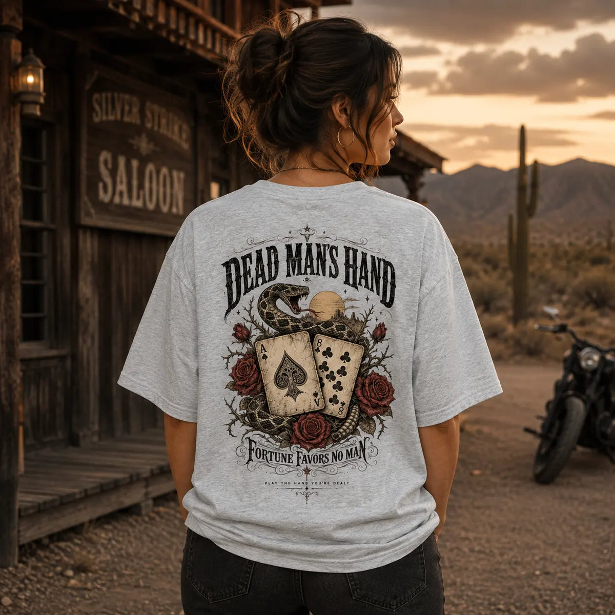 DEAD MAN'S HAND – Premium T-Shirt  FÐR