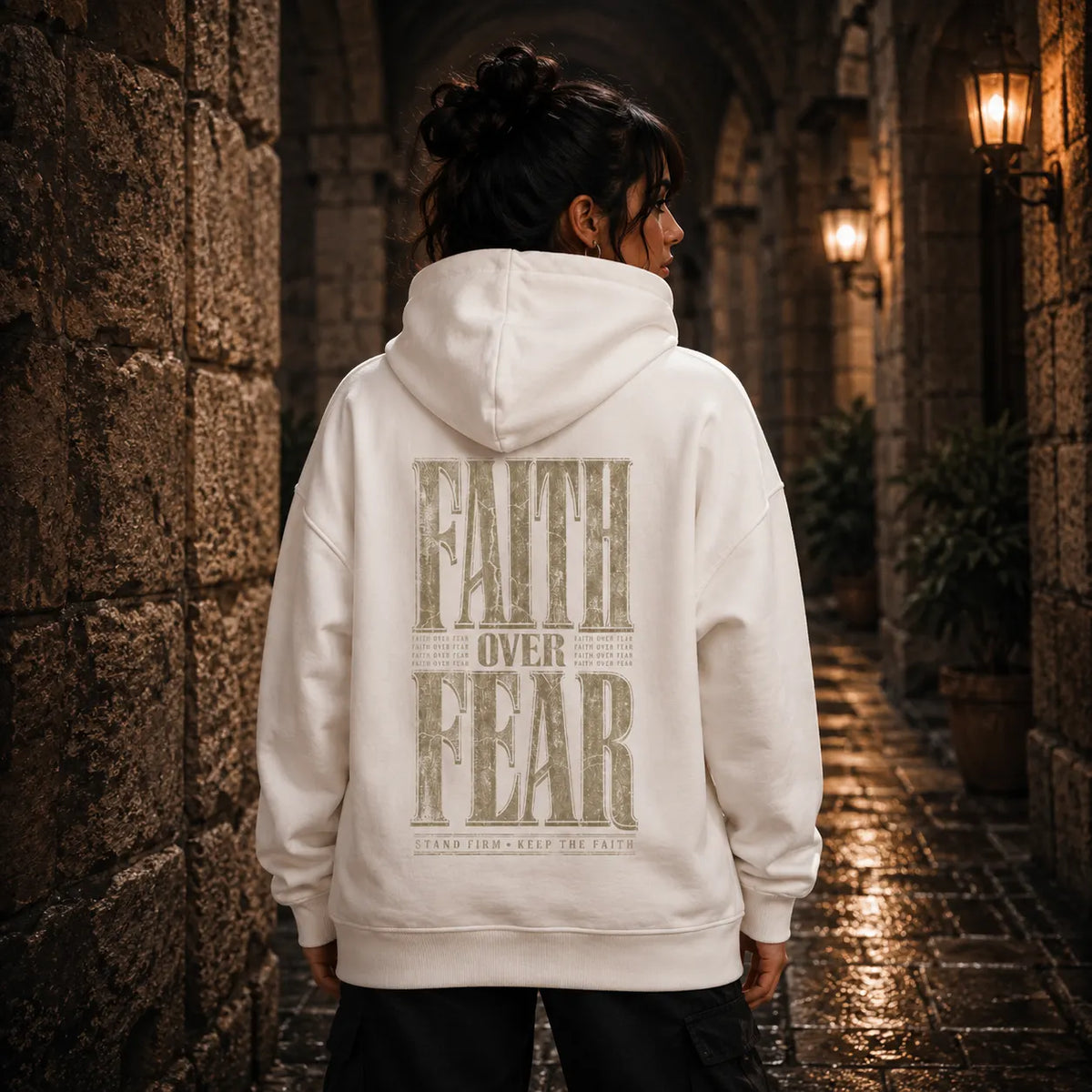 FAITH OVER FEAR –  Oversized Hoodie