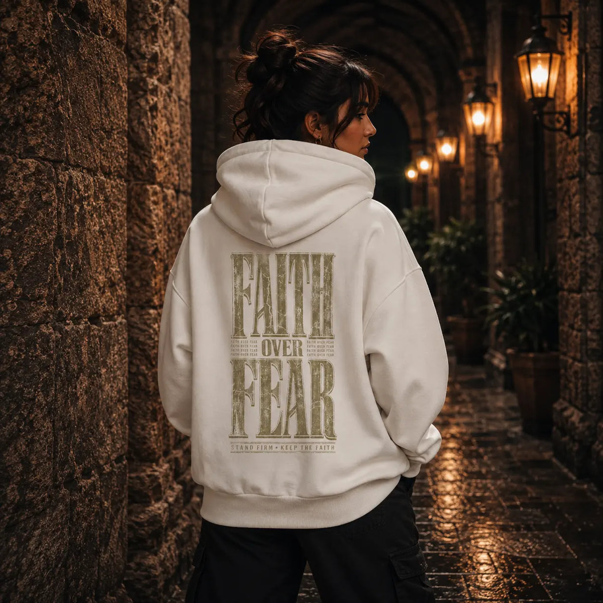 FAITH OVER FEAR –  Oversized Hoodie