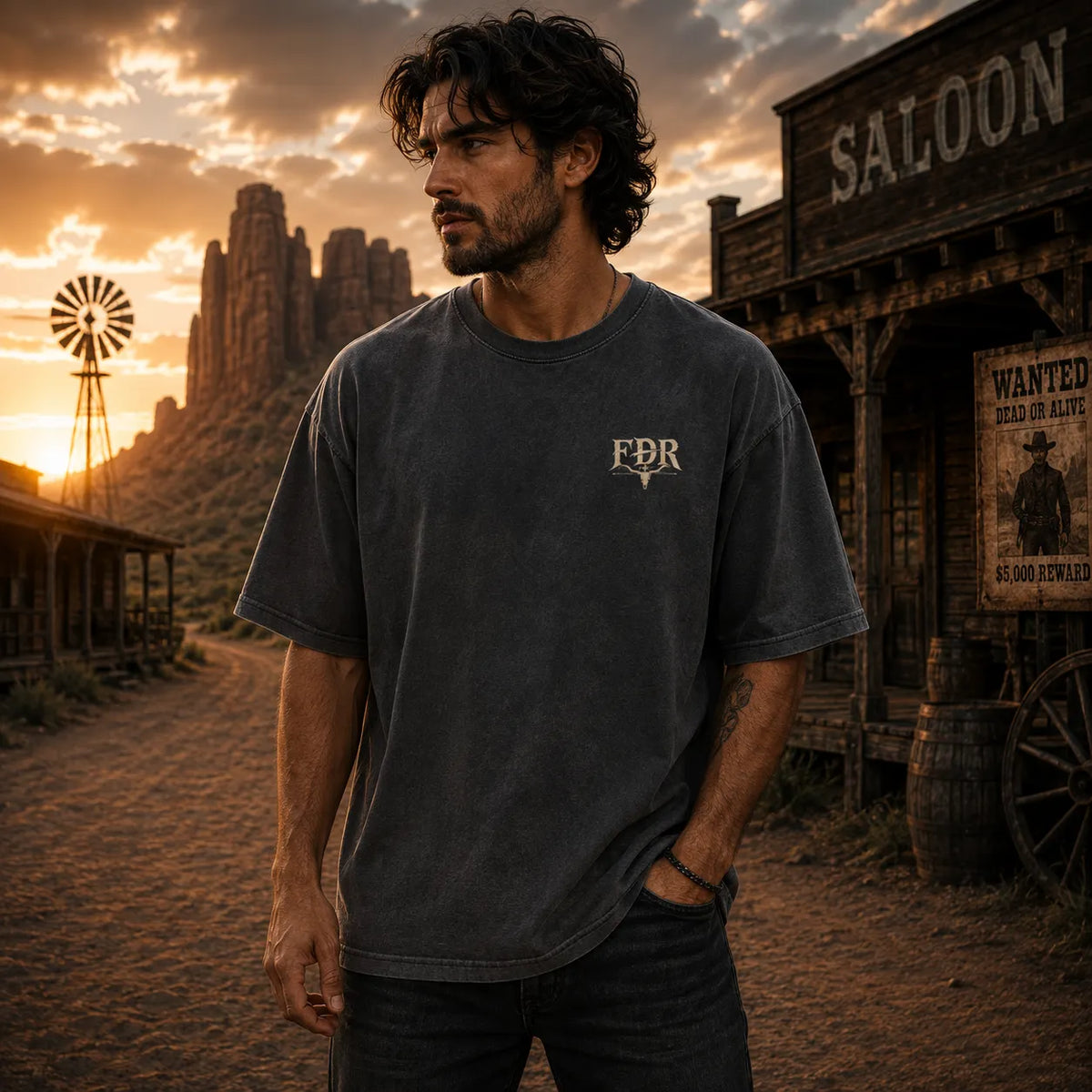 DEATH RIDES SLOW –  Oversized Shirt  FÐR