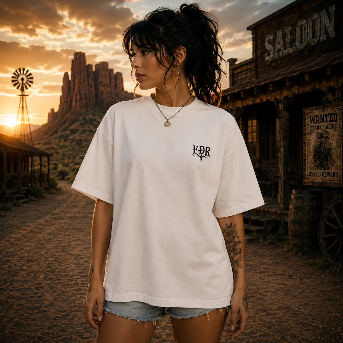 DEATH RIDES SLOW –  Oversized Shirt  FÐR