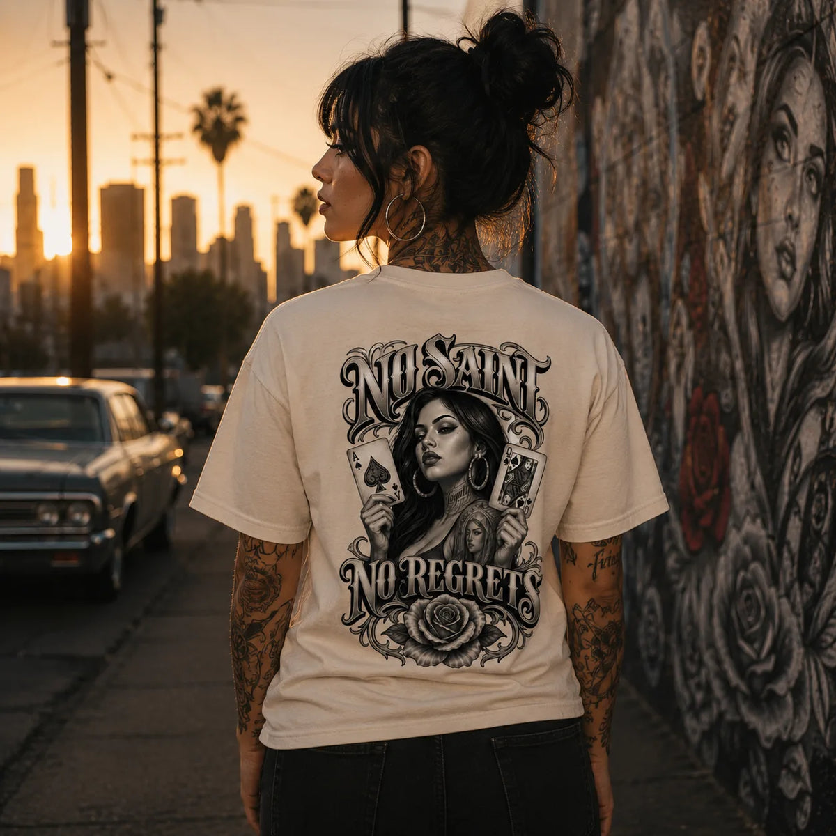 NO SAINT, NO REGRETS –  T-Shirt  FÐR