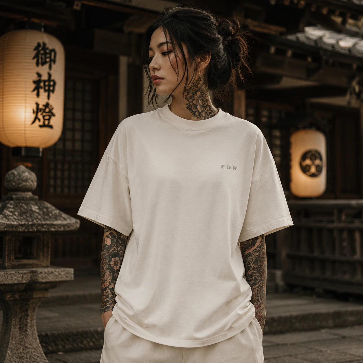 Samurai Tattoo – VACANCY Oversized Shirt 240gsm | Fridur Tokio Underground