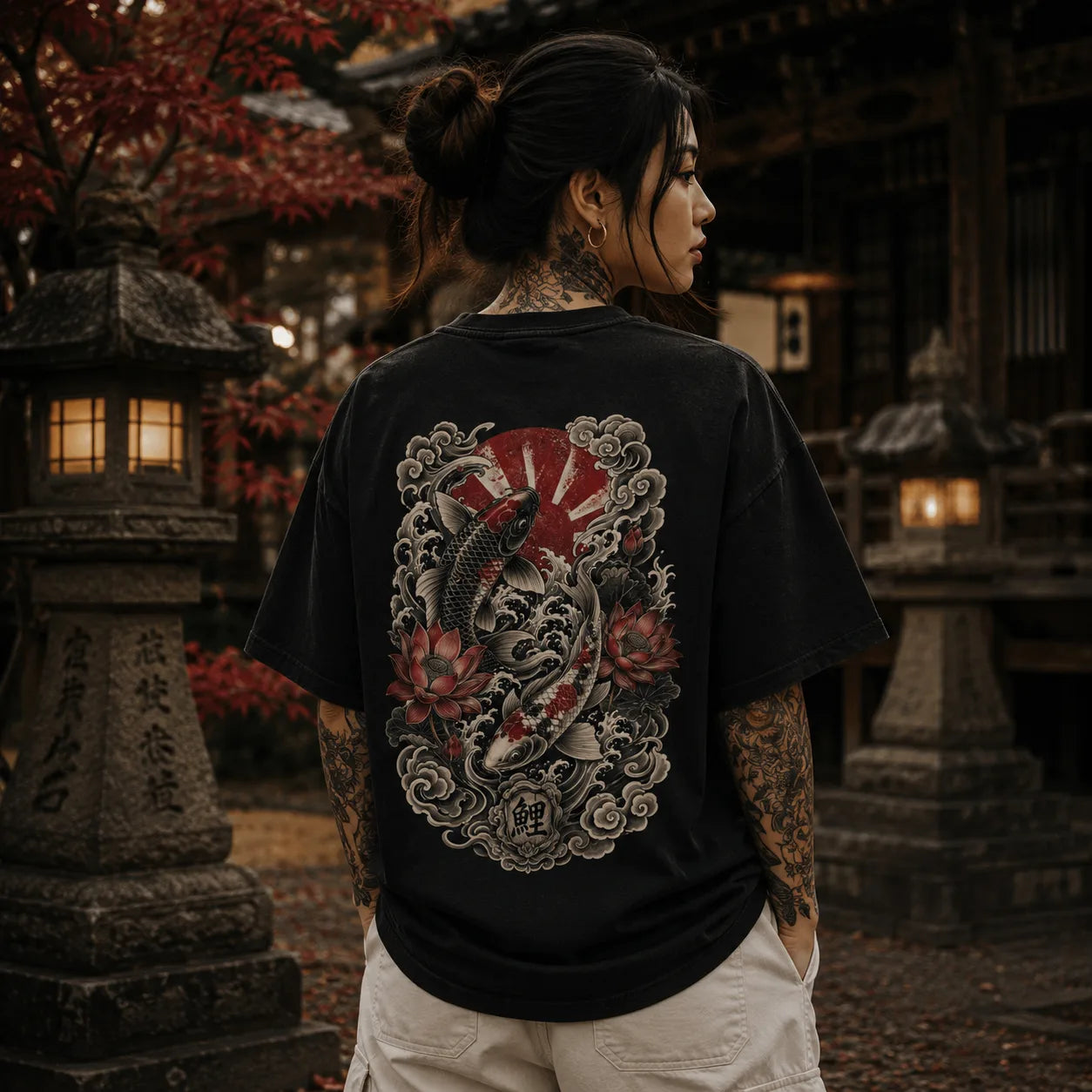 Koi Tattoo – VACANCY Oversized Shirt 240gsm | Fridur Tokio Underground