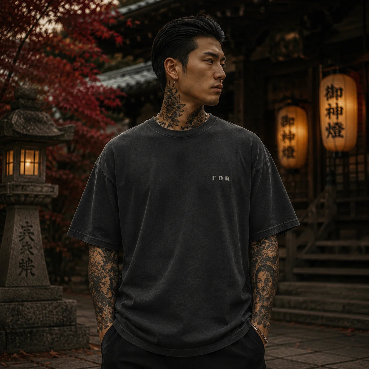 Koi Tattoo – VACANCY Oversized Shirt 240gsm | Fridur Tokio Underground