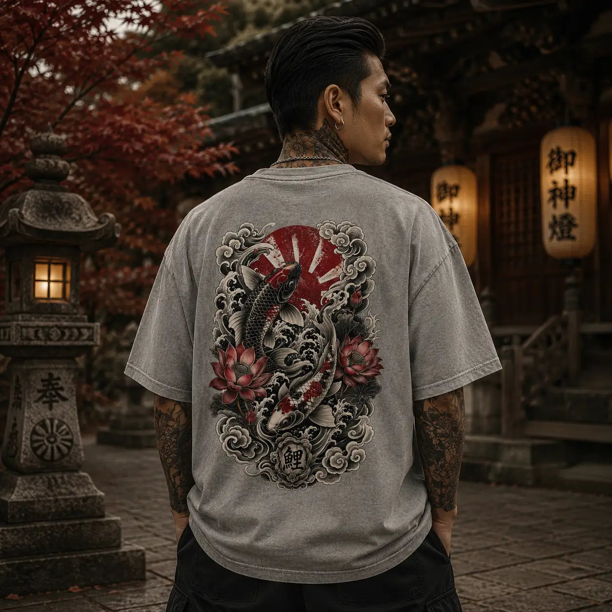 Koi Tattoo – VACANCY Oversized Shirt 240gsm | Fridur Tokio Underground