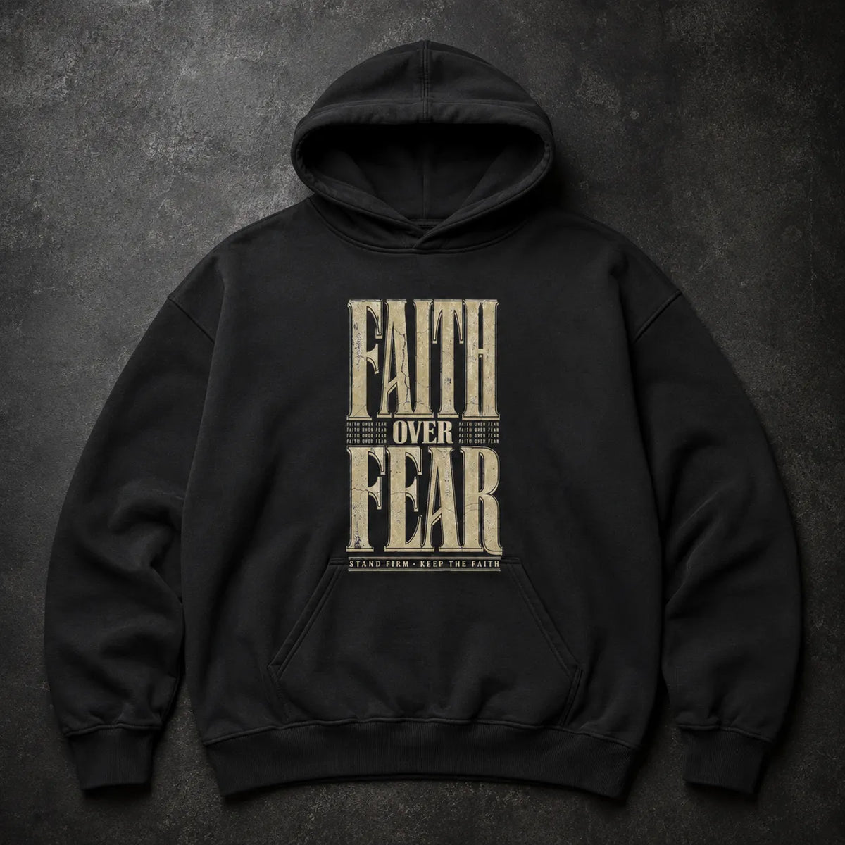 Faith Over Fear – Oversized Hoodie  Extended Frontprint
