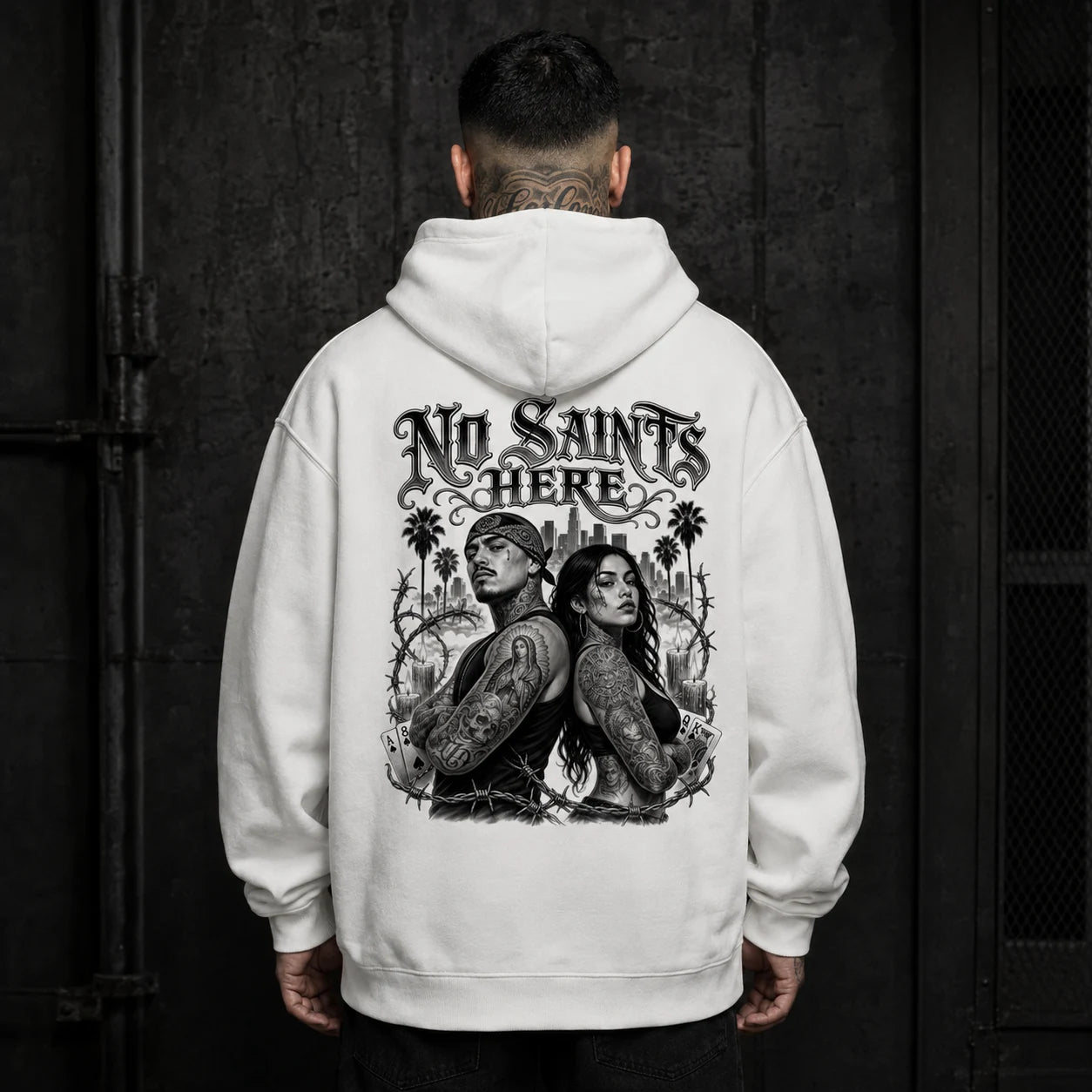 NO SAINTS HERE – Oversized Hoodie
