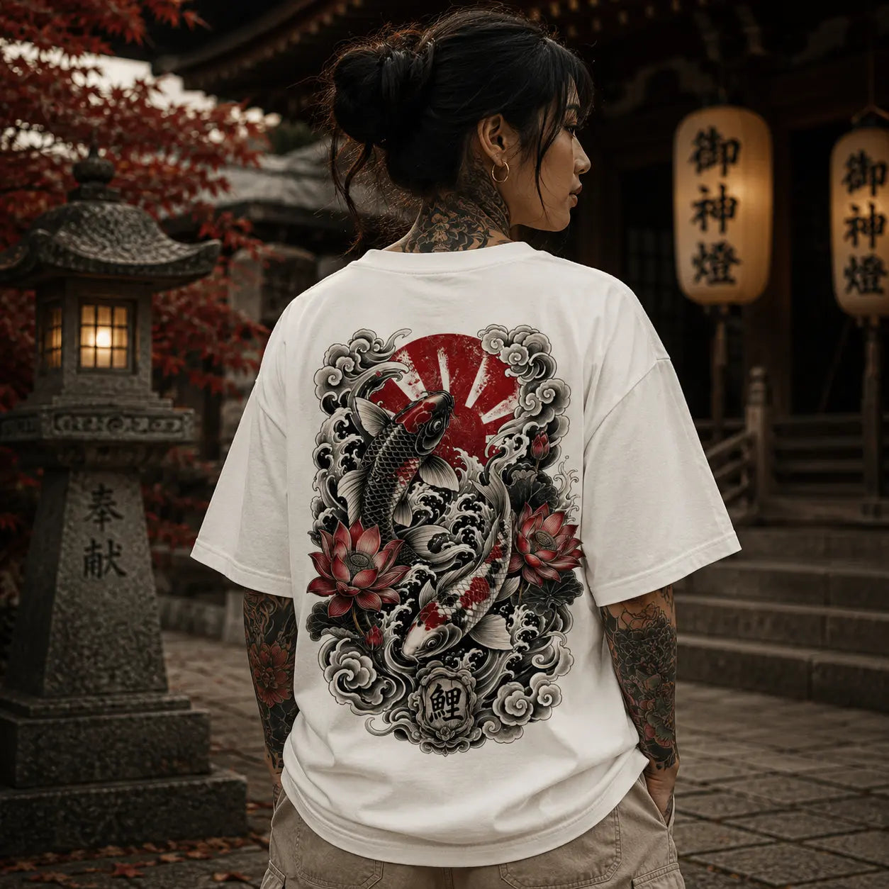 Koi Tattoo – VACANCY Oversized Shirt 240gsm | Fridur Tokio Underground