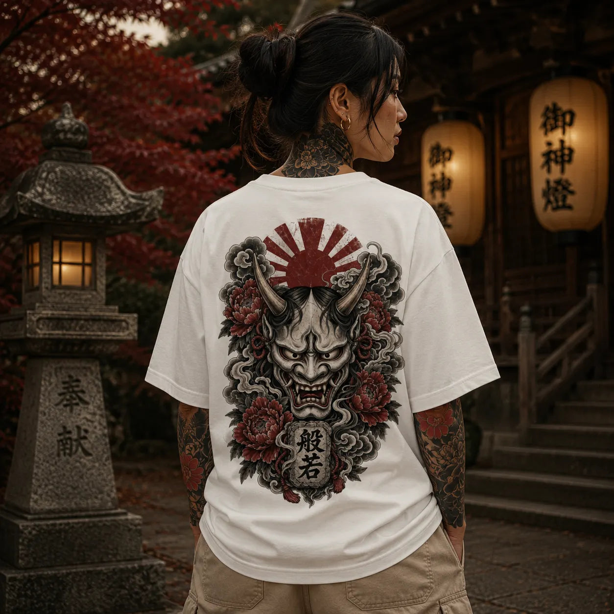 Hannya Maske – VACANCY Oversized Shirt 240gsm | Fridur Tokio Underground