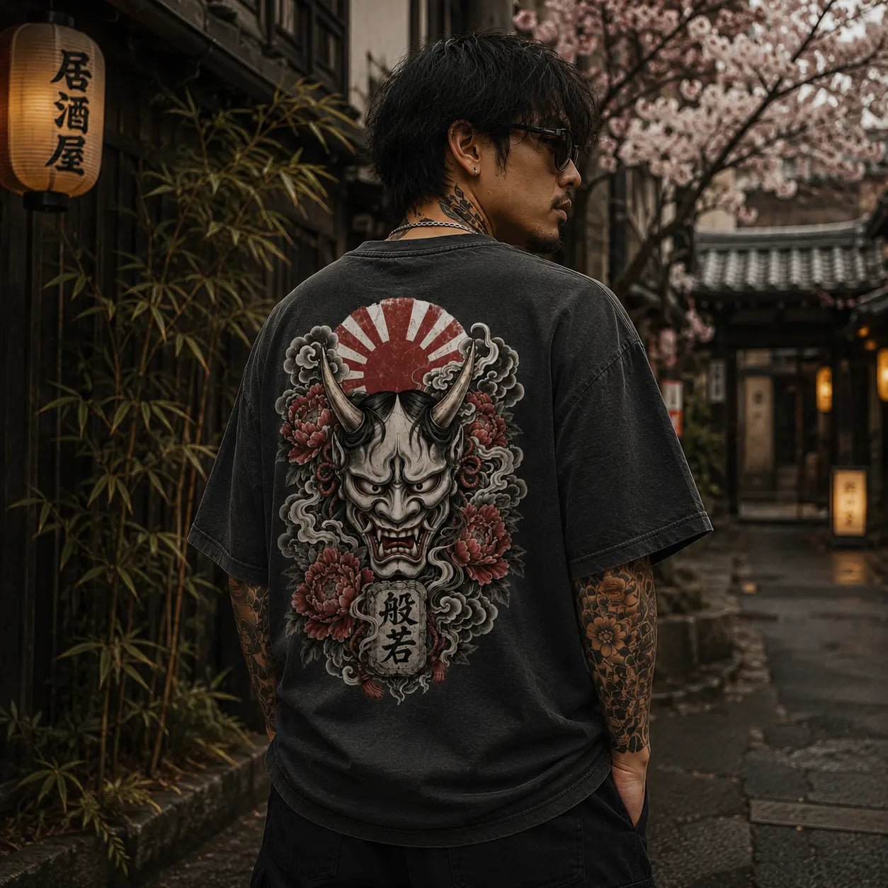 Hannya Maske – VACANCY Oversized Shirt 240gsm | Fridur Tokio Underground