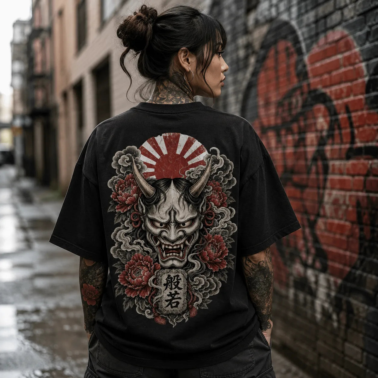 Hannya Maske – VACANCY Oversized Shirt 240gsm | Fridur Tokio Underground