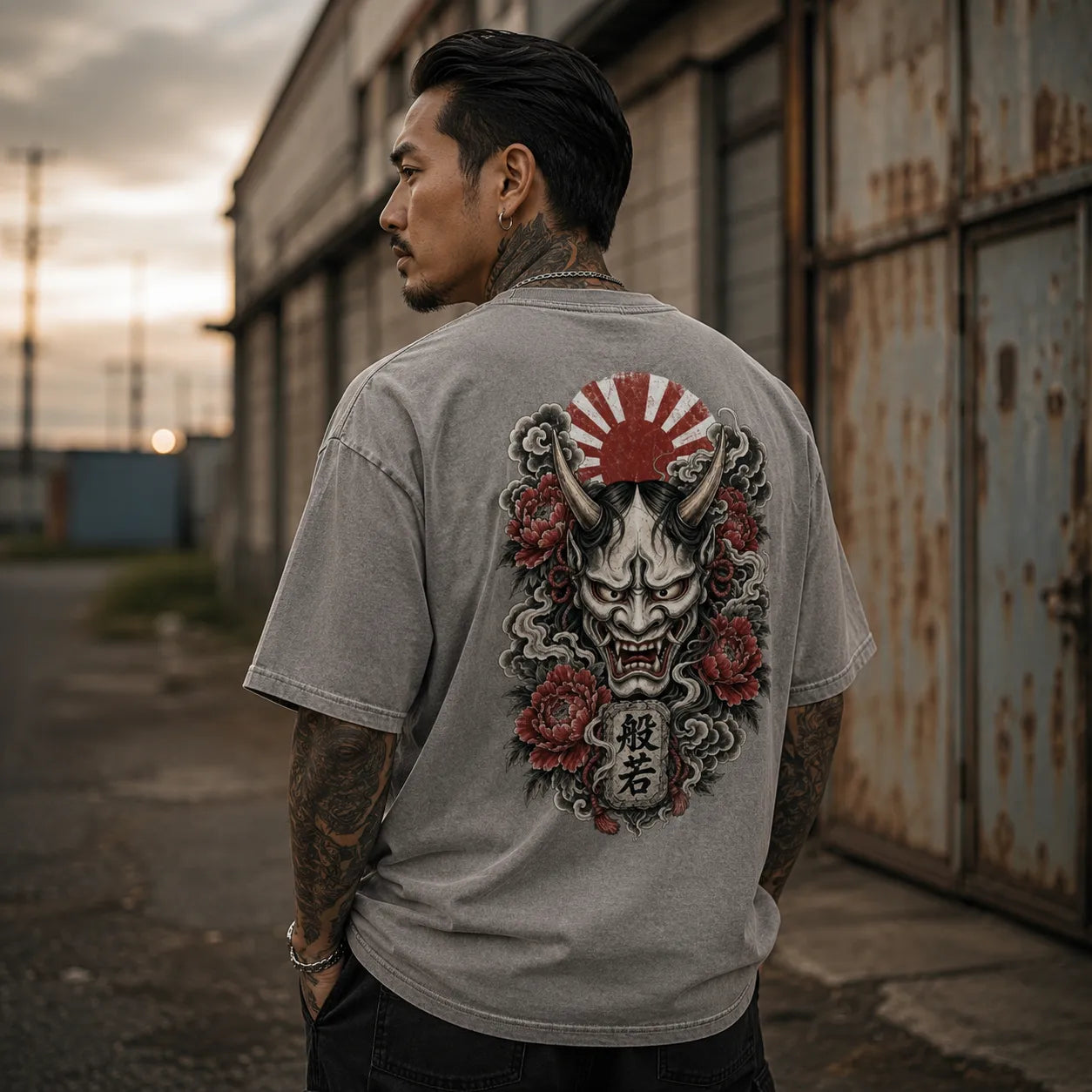 Hannya Maske – VACANCY Oversized Shirt 240gsm | Fridur Tokio Underground