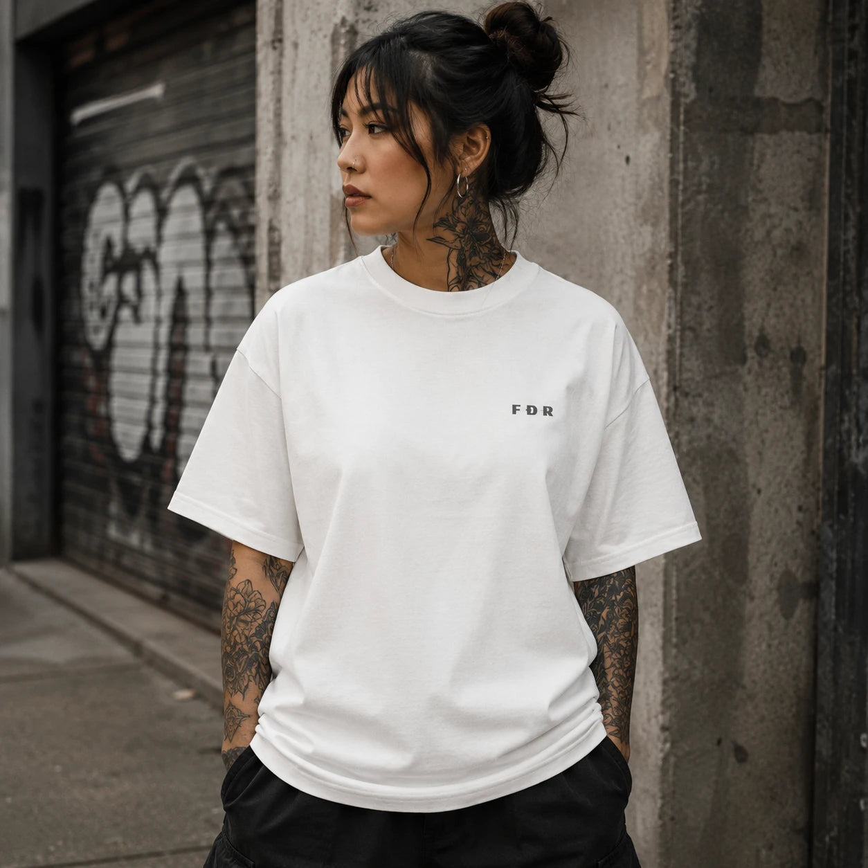 Hannya Maske – VACANCY Oversized Shirt 240gsm | Fridur Tokio Underground