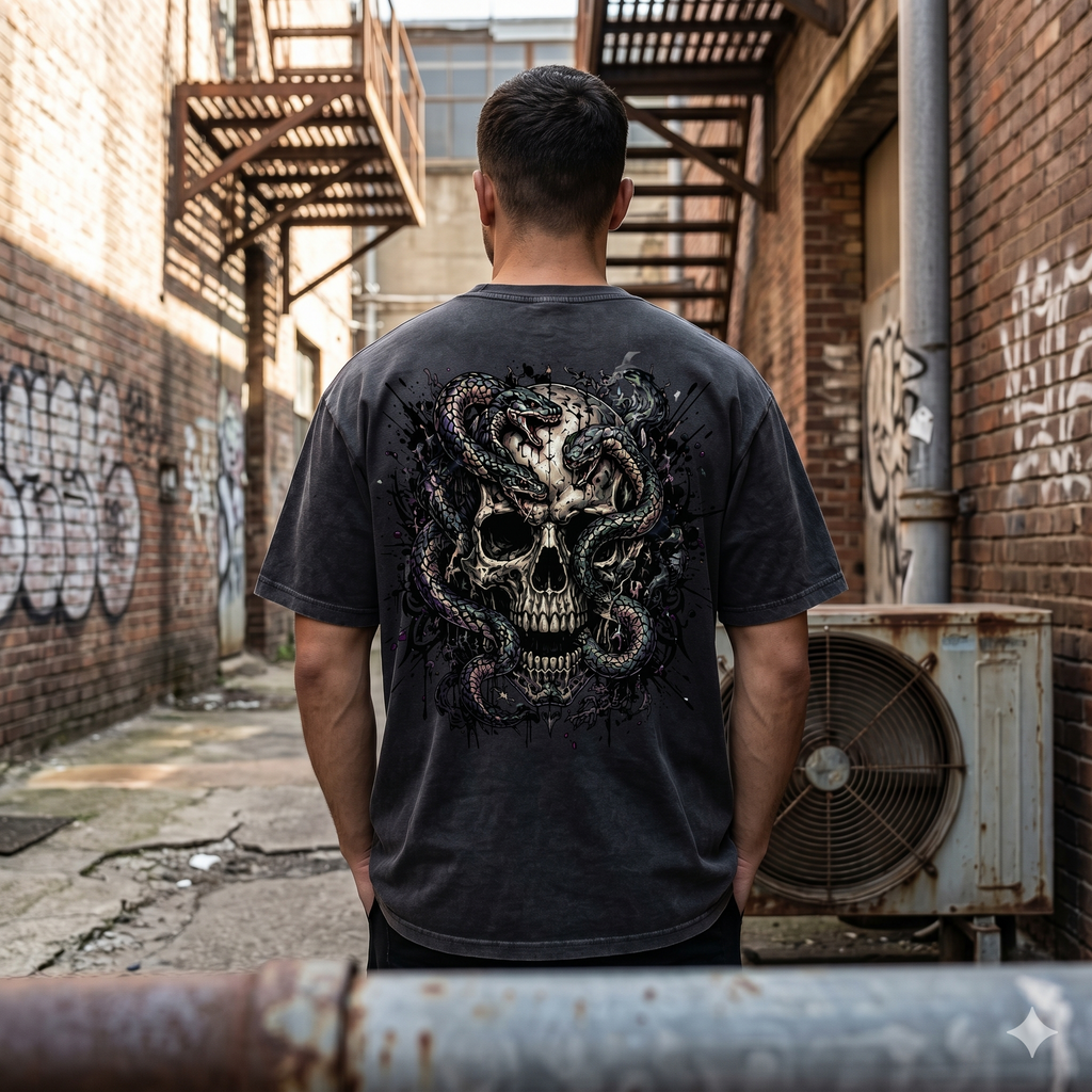 FDR Oversized Shirt – Heavyweight Snake Skull VACANCY