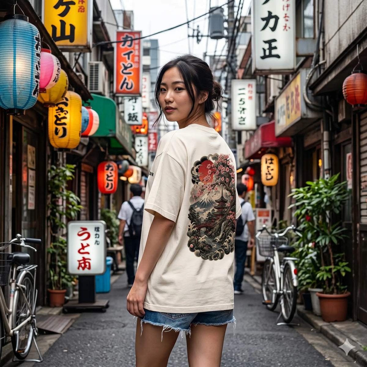 FÐR Oversized Shirt – Heavyweight Sakura Pagoda TOKYO UNDERGROUND