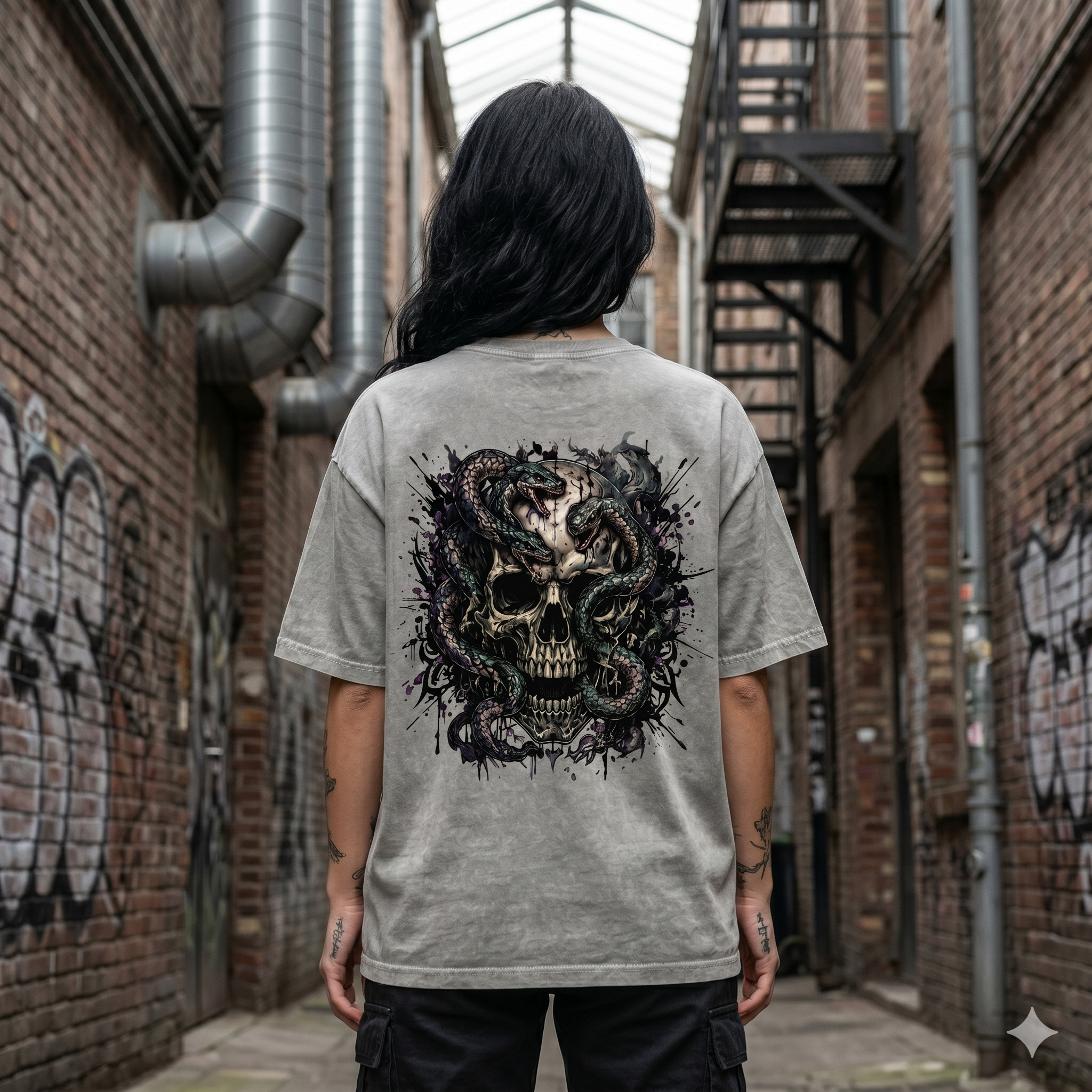FDR Oversized Shirt – Heavyweight Snake Skull VACANCY